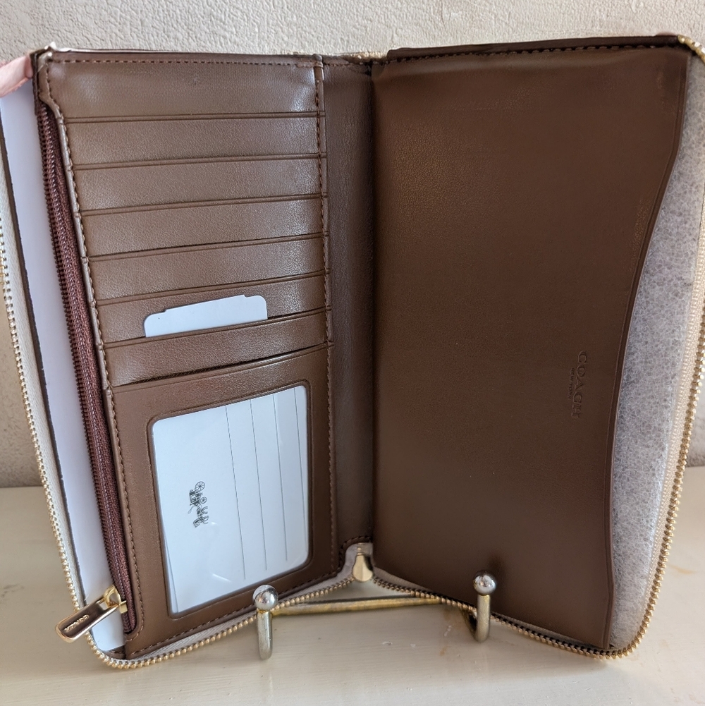 Coach Signature Rainbow Zip Around Wallet - Picture 3 of 3
